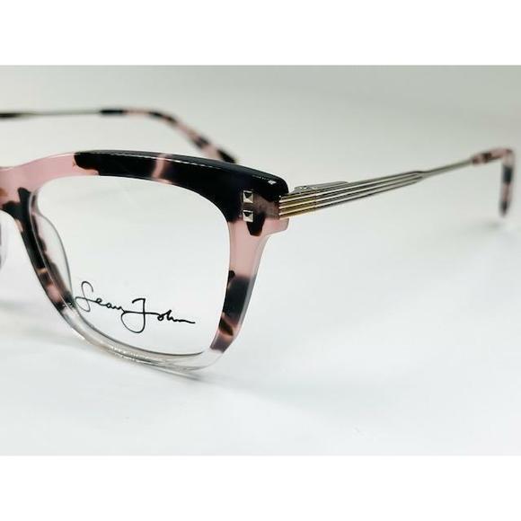 New SEAN JOHN SJLO 612E 653 Pink Tortoise Eyeglasses 53/19/140 main image 4